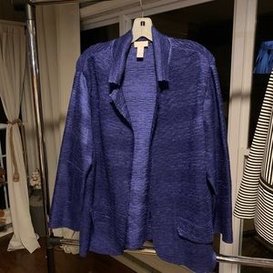 Chicos’s Royal Blue Open Light Blazer SZ 2 large